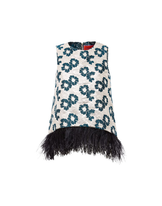 La Scala Top (With Feathers) La DoubleJ: Pansy Party Jacquard La Scala Top (With Feathers) La DoubleJ: Pansy Party Jacquard TOP0013JCQ060
