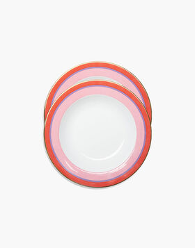 Soup Plates Set Of 2 La DoubleJ: Rainbow Rose SOU0002CER001