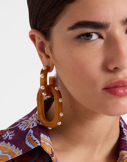 Nefertiti Double Earrings La DoubleJ: Solid Rust EAR0041POL007