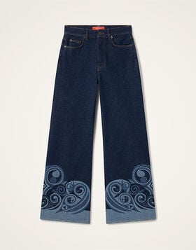 The Cropped Flare Jean La DoubleJ: Kells Placée Indigo TRO0202DEN015