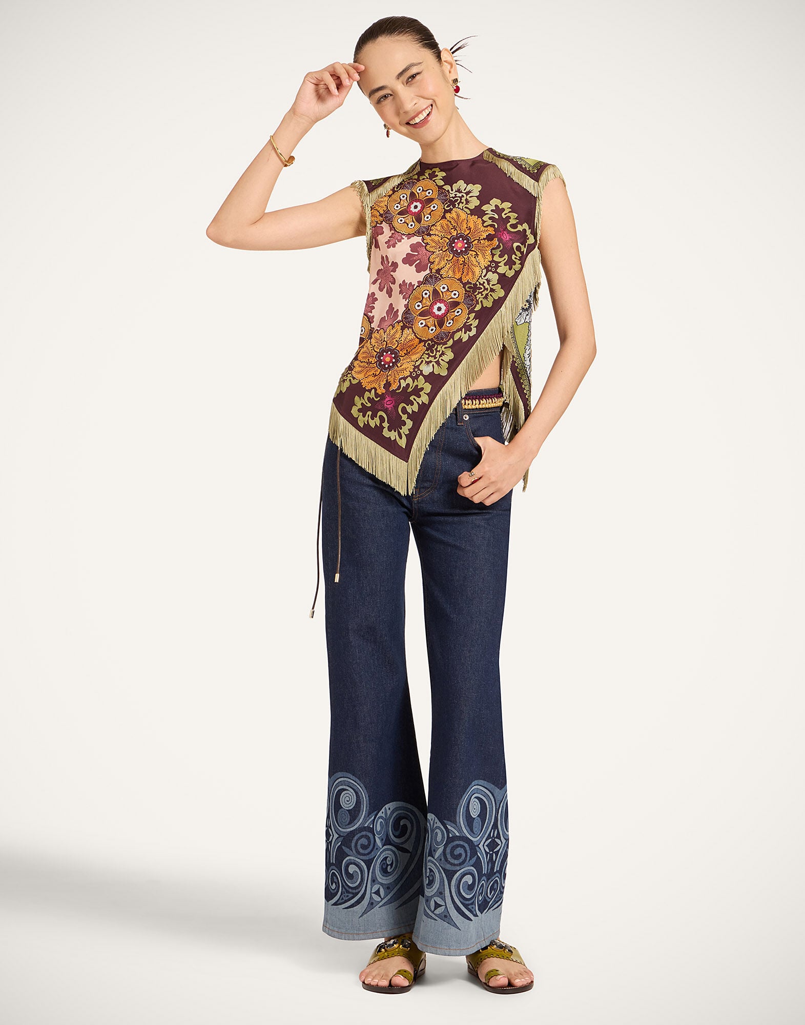 Scarf Top La DoubleJ: Bounty Placée Burgundy Scarf Top La DoubleJ: Bounty Placée Burgundy TOP0160SIL009
