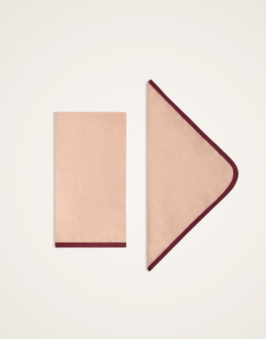 Large Napkins Set of 2 La DoubleJ: Rainbow Light Pink Large Napkins Set of 2 La DoubleJ: Rainbow Light Pink NAP0010LIN017