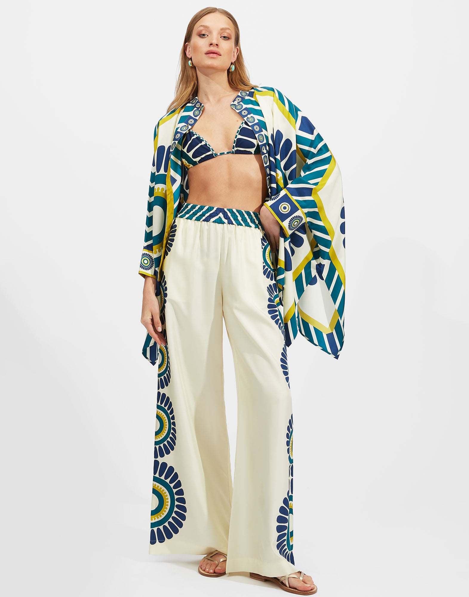 Bikini Top La DoubleJ: Blue Solar Placée Bikini Top La DoubleJ: Blue Solar Placée SWI0032LYC003