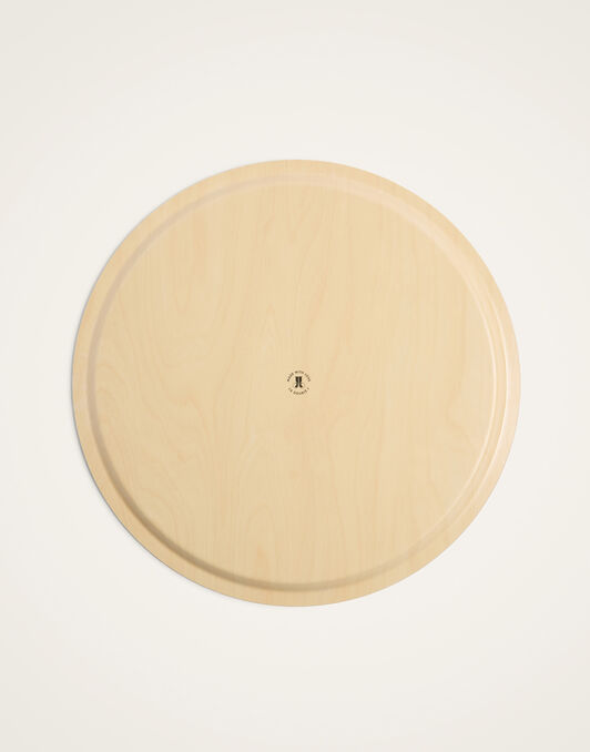 Large Round Printed Tray La DoubleJ: Melograno Ivory TRA0006WOD001