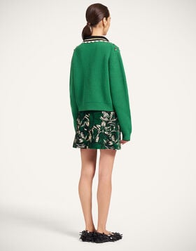 Short Skirt La DoubleJ: Quill Green SKI0027VEL001
