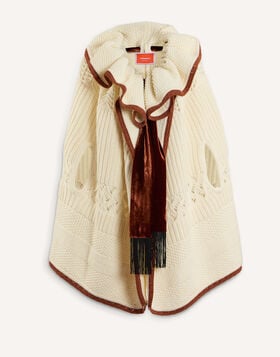 The Weaver Long Cape La DoubleJ: Solid White SCA0110KNI217