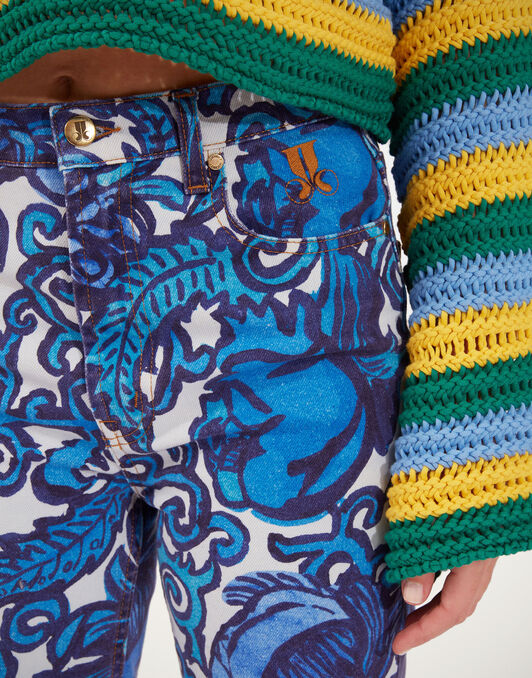 Fancy Crop Jeans (With Feathers) La DoubleJ: Anemone TRO0108DEN001