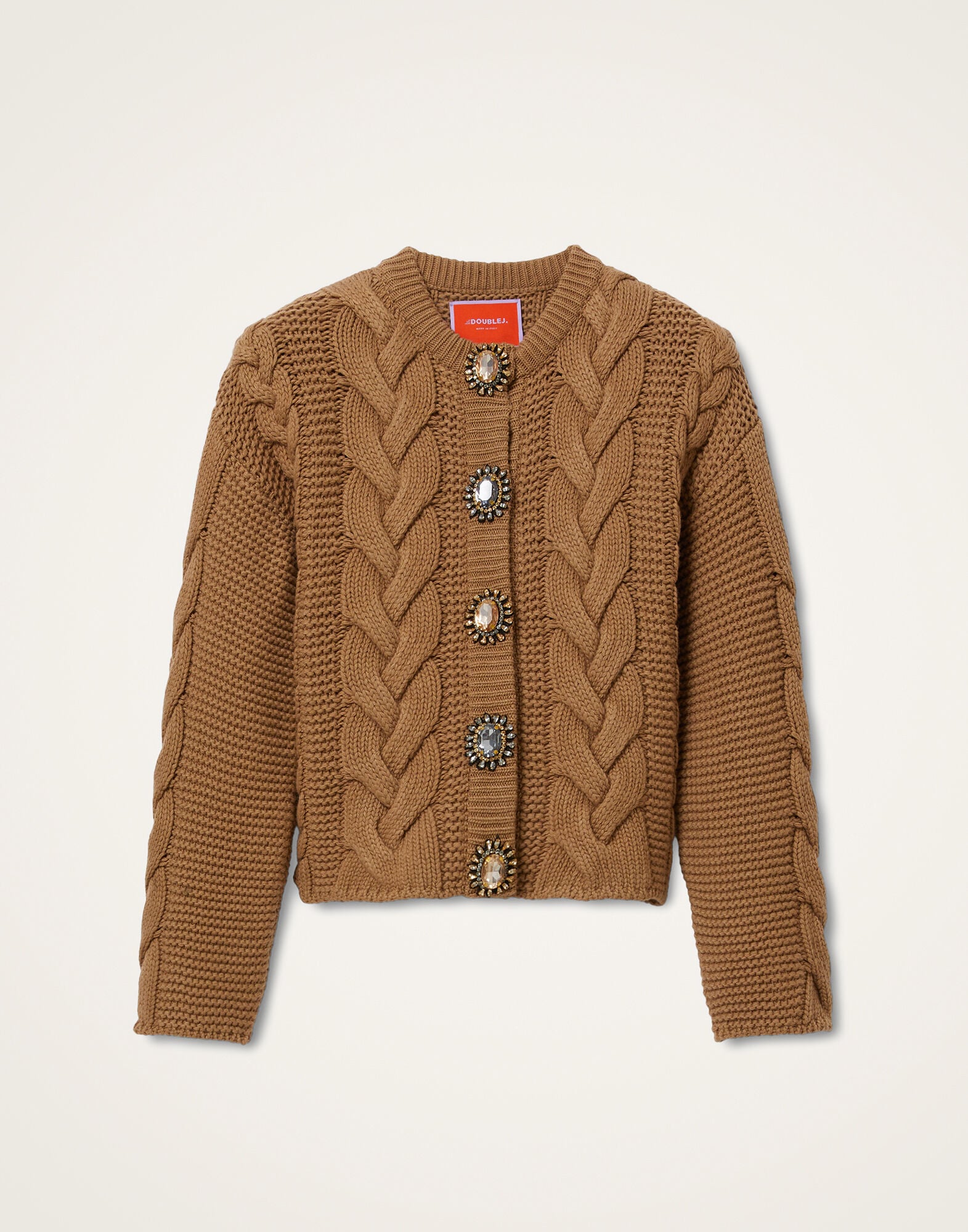Portrait Cardigan La DoubleJ: Solid Brown Portrait Cardigan La DoubleJ: Solid Brown PUL0211KNI120