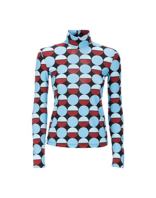 Turtleneck La DoubleJ: Sfere Azzurro Turtleneck La DoubleJ: Sfere Azzurro SHI0030JER005