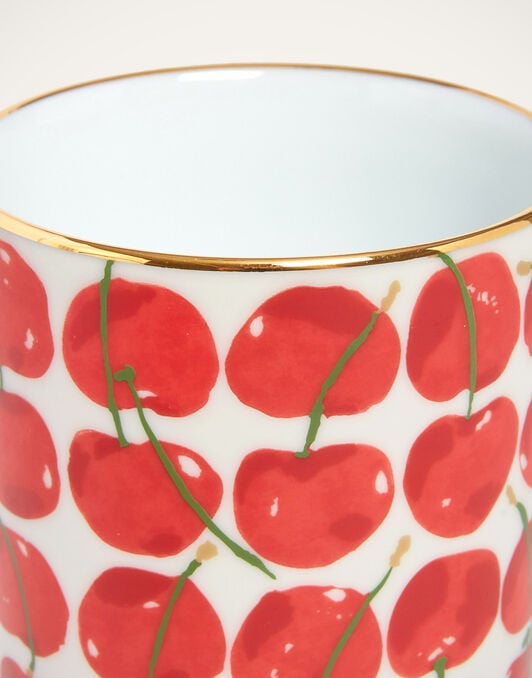 Decorative Cup La DoubleJ: Cherries Ivory VAS0008CER001
