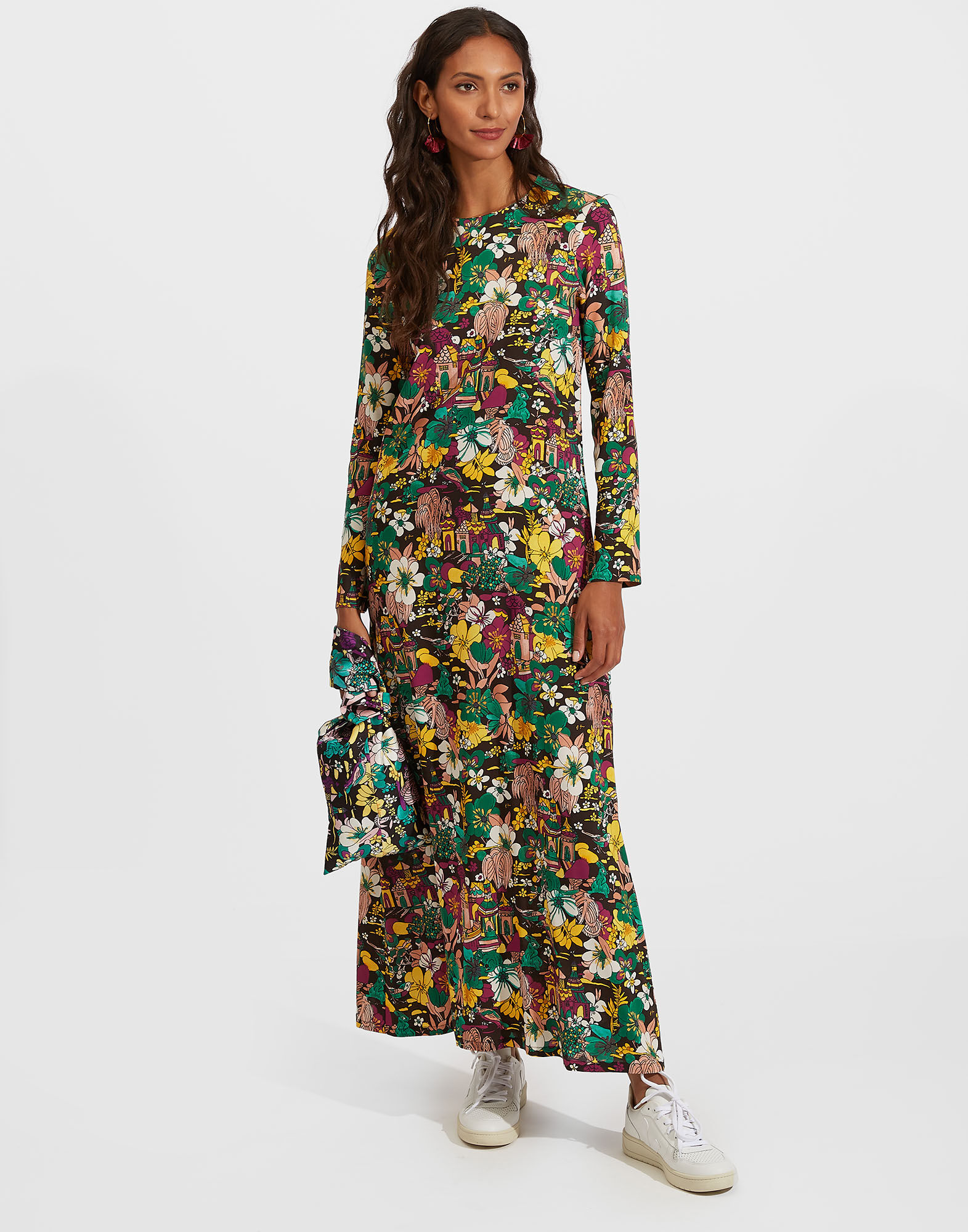 Long Sleeve Swing Dress La DoubleJ: Temples Long Sleeve Swing Dress La DoubleJ: Temples DRE0184VIS001
