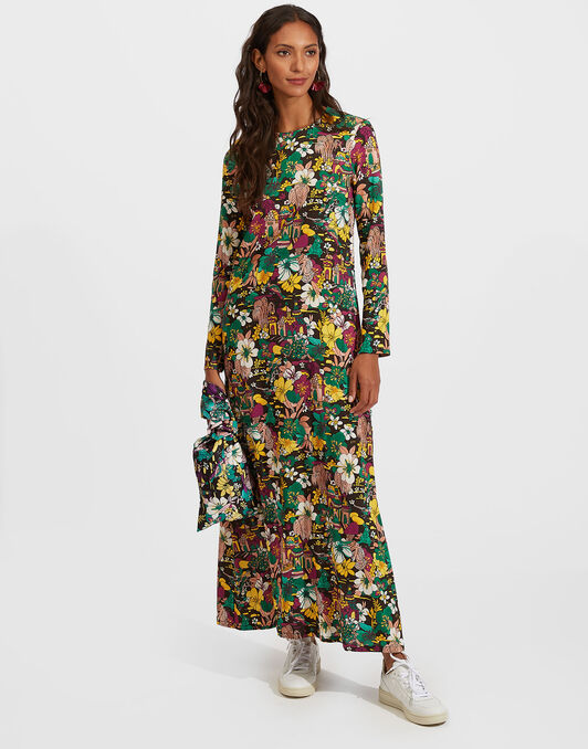 Long Sleeve Swing Dress La DoubleJ: Temples Long Sleeve Swing Dress La DoubleJ: Temples DRE0184VIS001