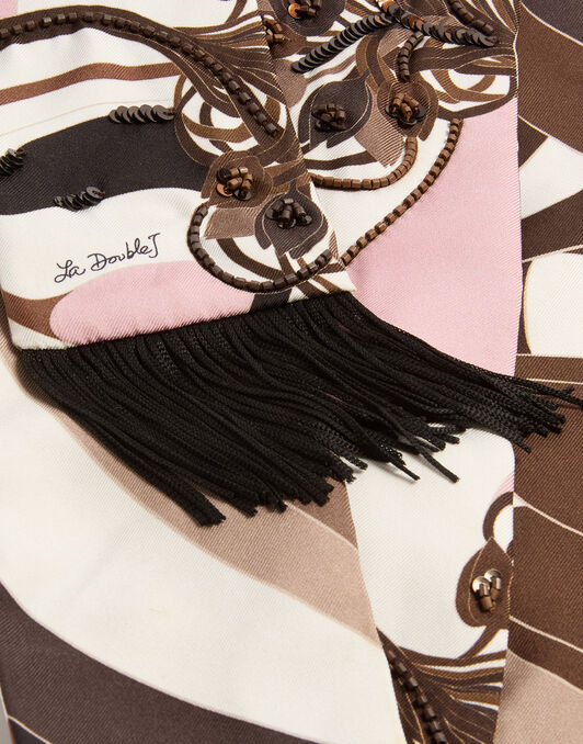 Skinny Scarf La DoubleJ: Ambrosia Placée Pale Pink Skinny Scarf La DoubleJ: Ambrosia Placée Pale Pink SCA0098SIL006