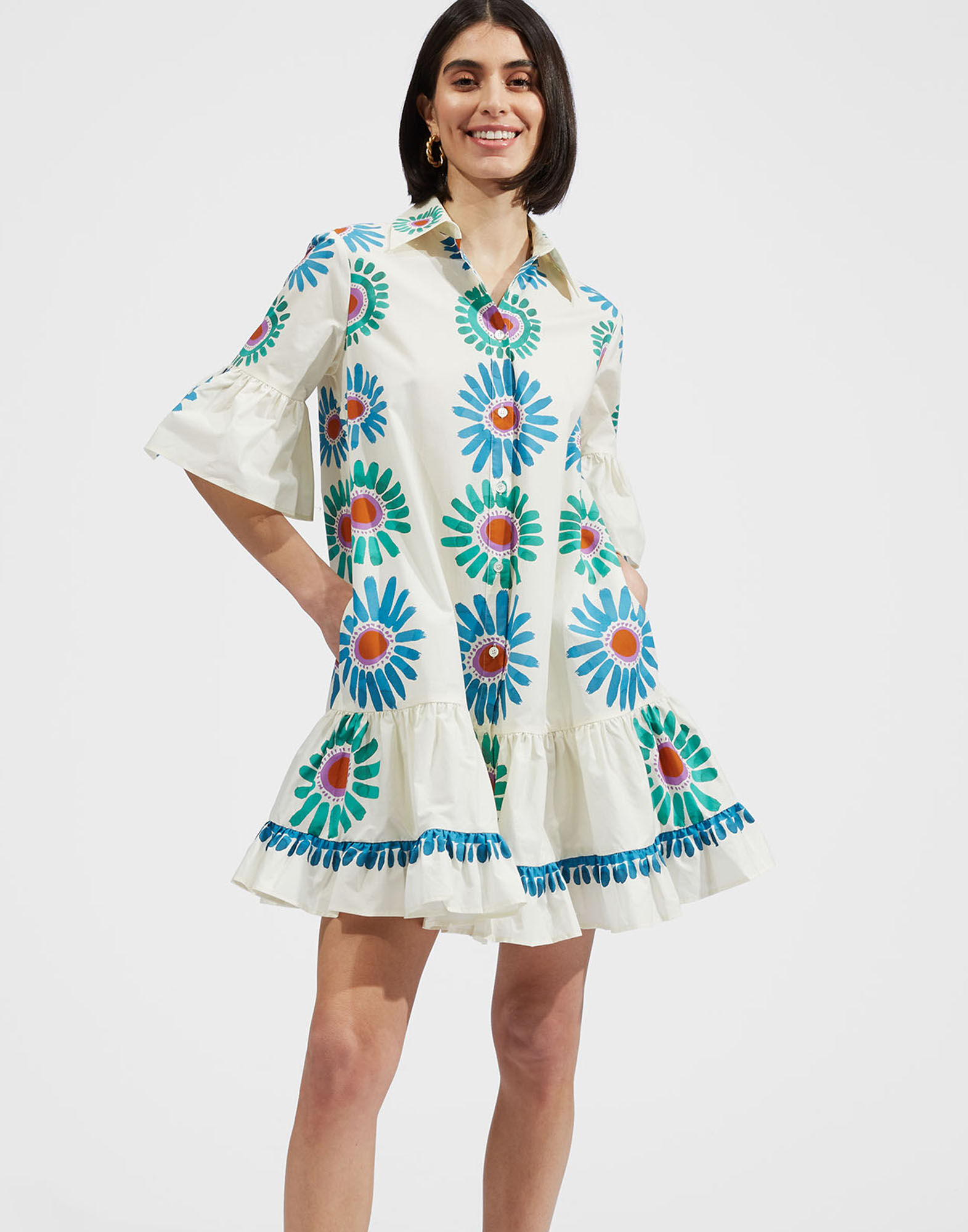 Choux Dress La DoubleJ: Daisy Placée White Choux Dress La DoubleJ: Daisy Placée White DRE0205COT015