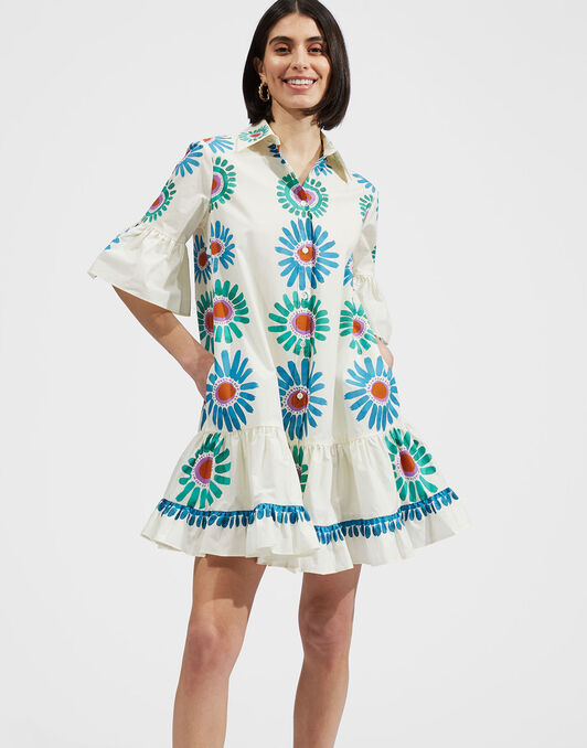 Choux Dress La DoubleJ: Daisy Placée White Choux Dress La DoubleJ: Daisy Placée White DRE0205COT015