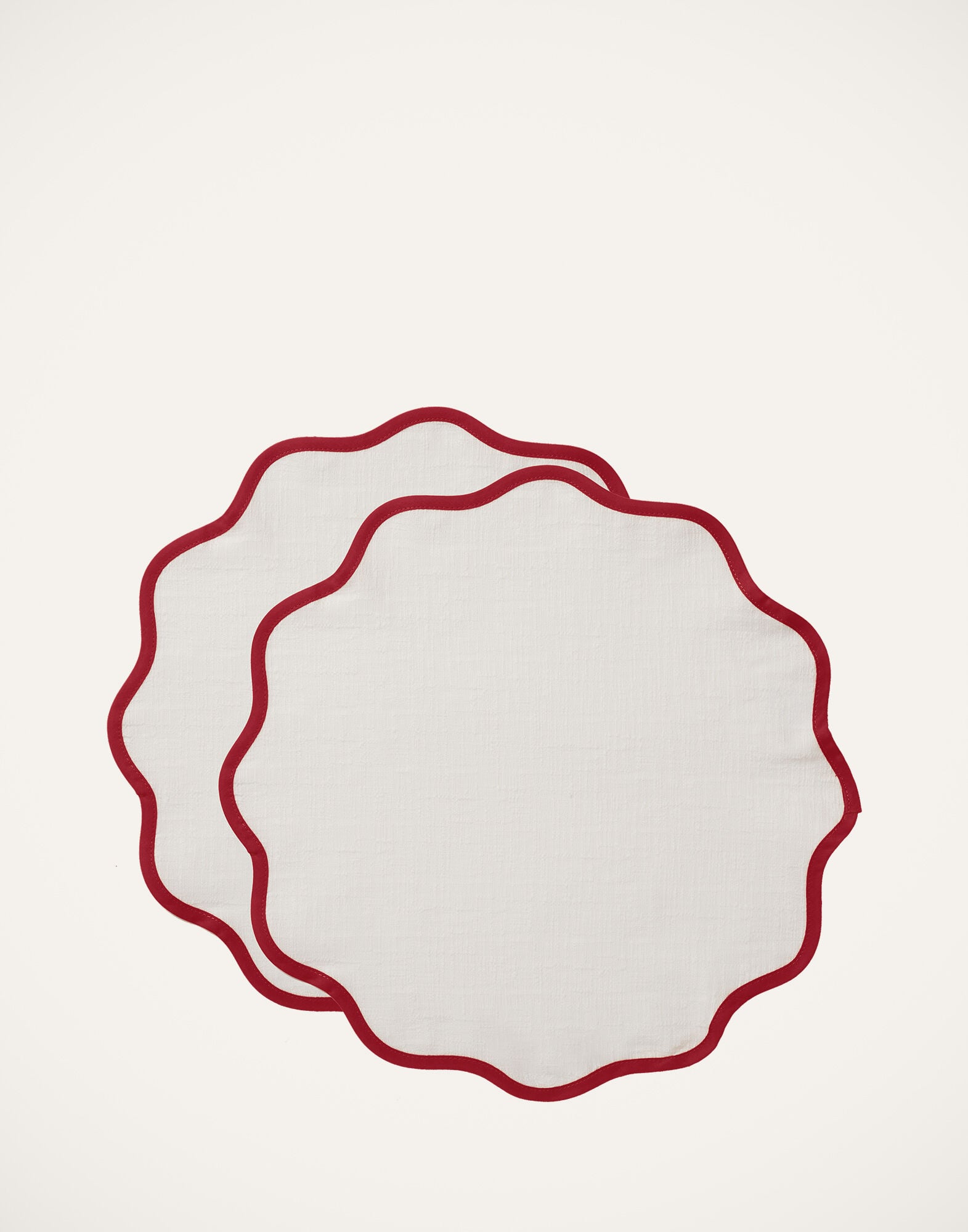 Cloud Placemat Set of 2 La DoubleJ: Red Cloud Placemat Set of 2 LaDoubleJ: Red TBM0003COT005