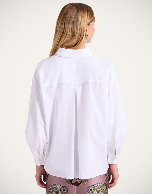 Poet Shirt La DoubleJ: Solid White SHI0055COT064