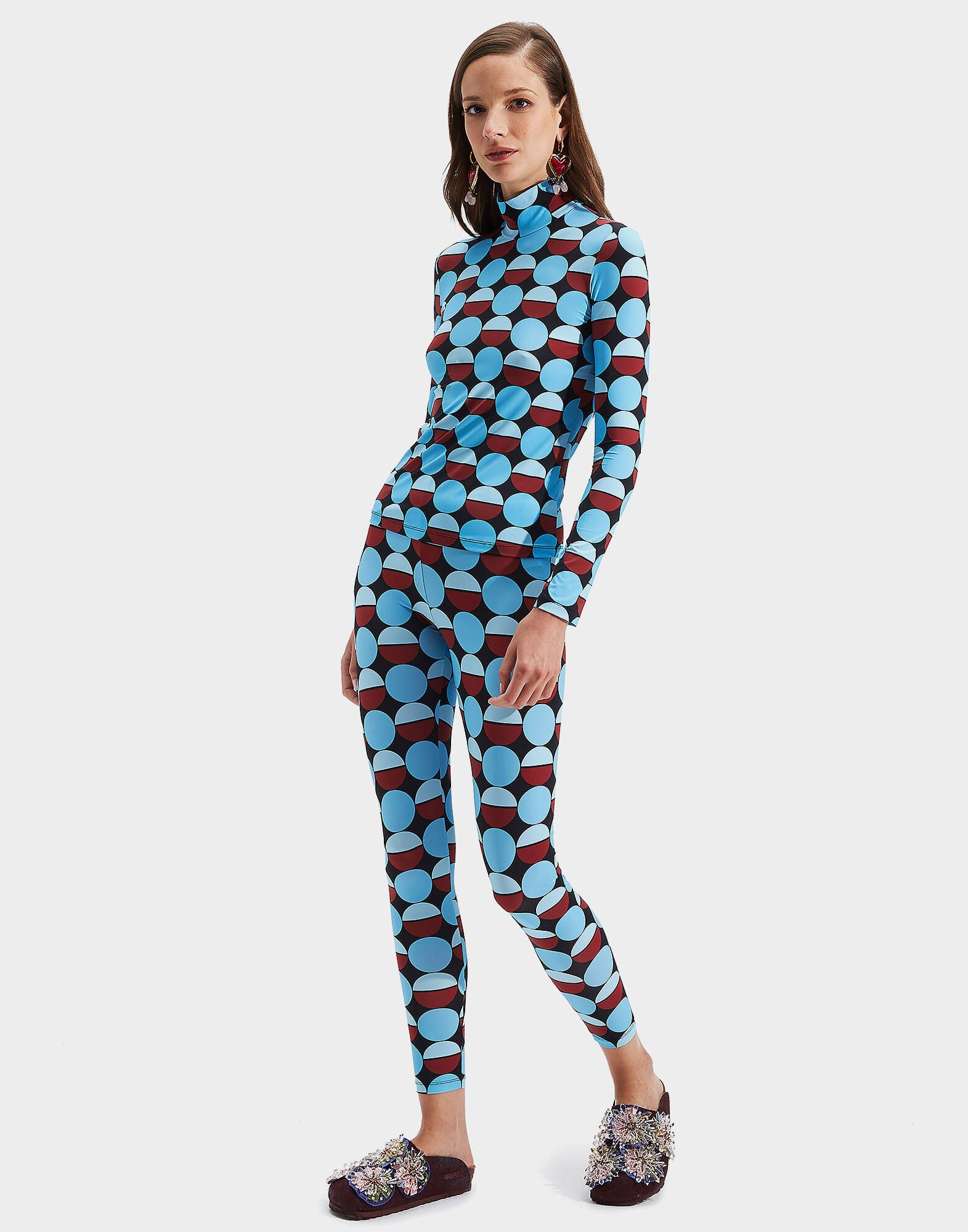 Turtleneck La DoubleJ: Sfere Azzurro Turtleneck La DoubleJ: Sfere Azzurro SHI0030JER005