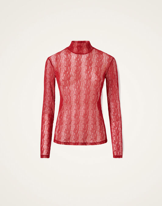 Lacey Turtleneck La DoubleJ: Solid Brick Red Lacey Turtleneck La DoubleJ: Solid Brick Red TOP0180LAC007