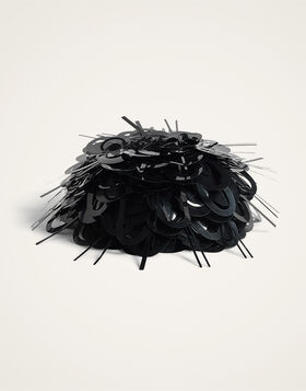 Paillette Hat La DoubleJ: Solid Black HAT0045PAI019