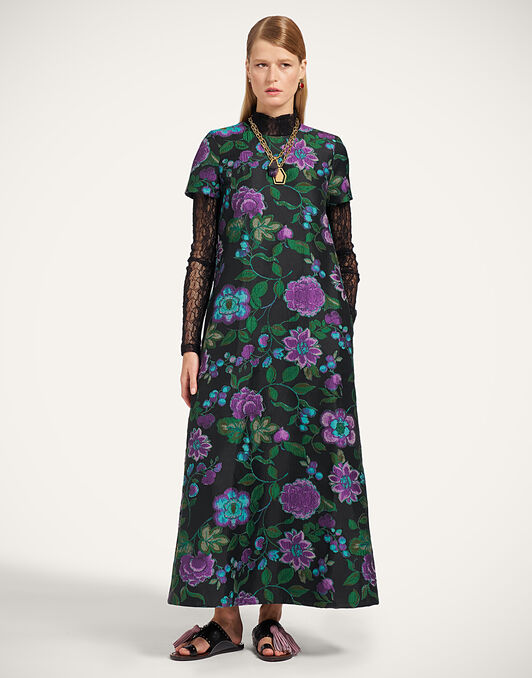 Swing Dress La DoubleJ: Botanical Black DRE0001JCQ144