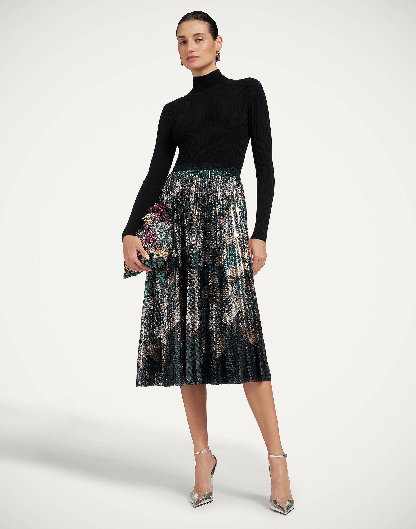 Moondance Knit Dress La DoubleJ: Frills Placée Dark Green Moondance Knit Dress La DoubleJ: Frills Placée Dark Green DRE1017KNI192