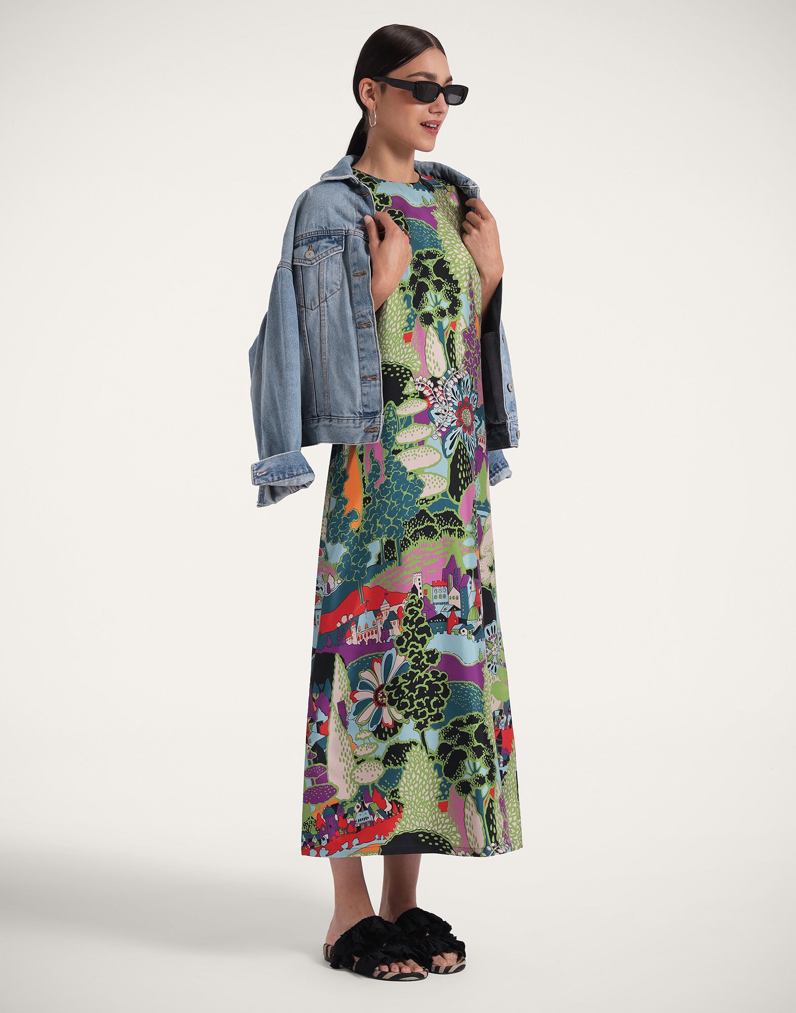 Swing Dress La DoubleJ: Paesaggio DRE0001SIL001