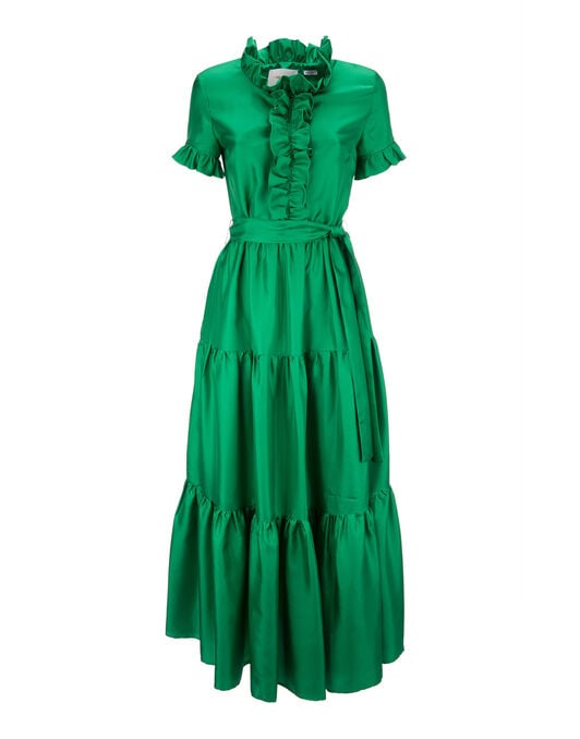 Long & Sassy Dress La DoubleJ: Solid Green Long & Sassy Dress La DoubleJ: Solid Green DRE0017SIL001