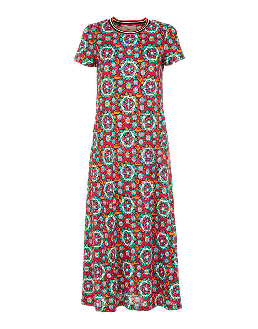 Sporty Swing Dress La DoubleJ: Kaleidoscope Fuxia Sporty Swing Dress LaDoubleJ: Kaleidoscope Fuxia DRE0247JER002