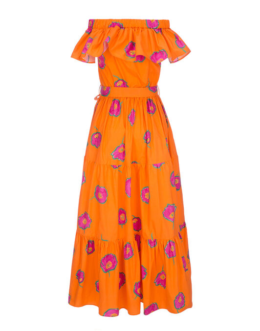 Yacht Dress La DoubleJ: Papaveri Arancio Yacht Dress LaDoubleJ: Papaveri Arancio DRE0030COT001