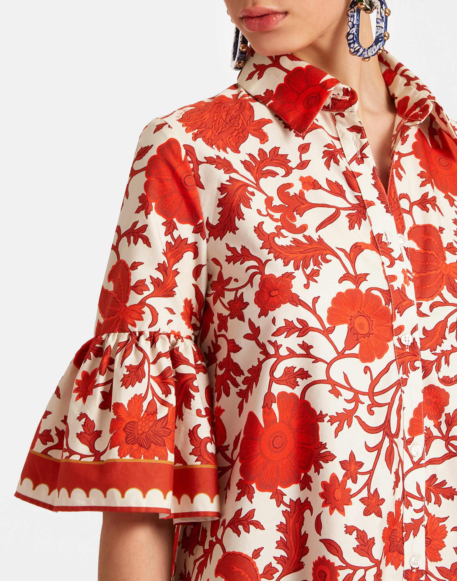 Choux Dress La DoubleJ: Dragonflower Red DRE0754COT043