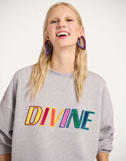 Off Court Sweatshirt La DoubleJ: Divine Grey Off Court Sweatshirt La DoubleJ: Divine Grey SWE0035JER054