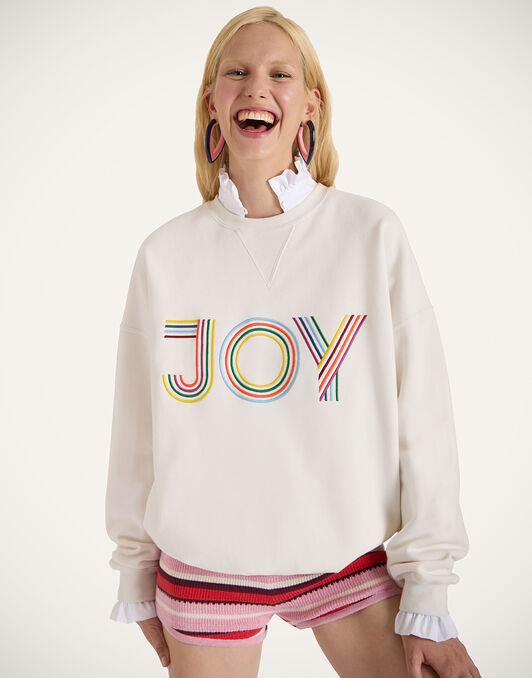 Joy Sweatshirt La DoubleJ: Joy Off White Joy Sweatshirt La DoubleJ: Joy Off White SWE0039JER033