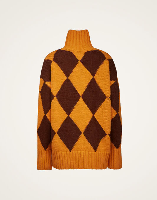 Argyle Sweater La DoubleJ: Yellow / Brown PUL0091KNI064
