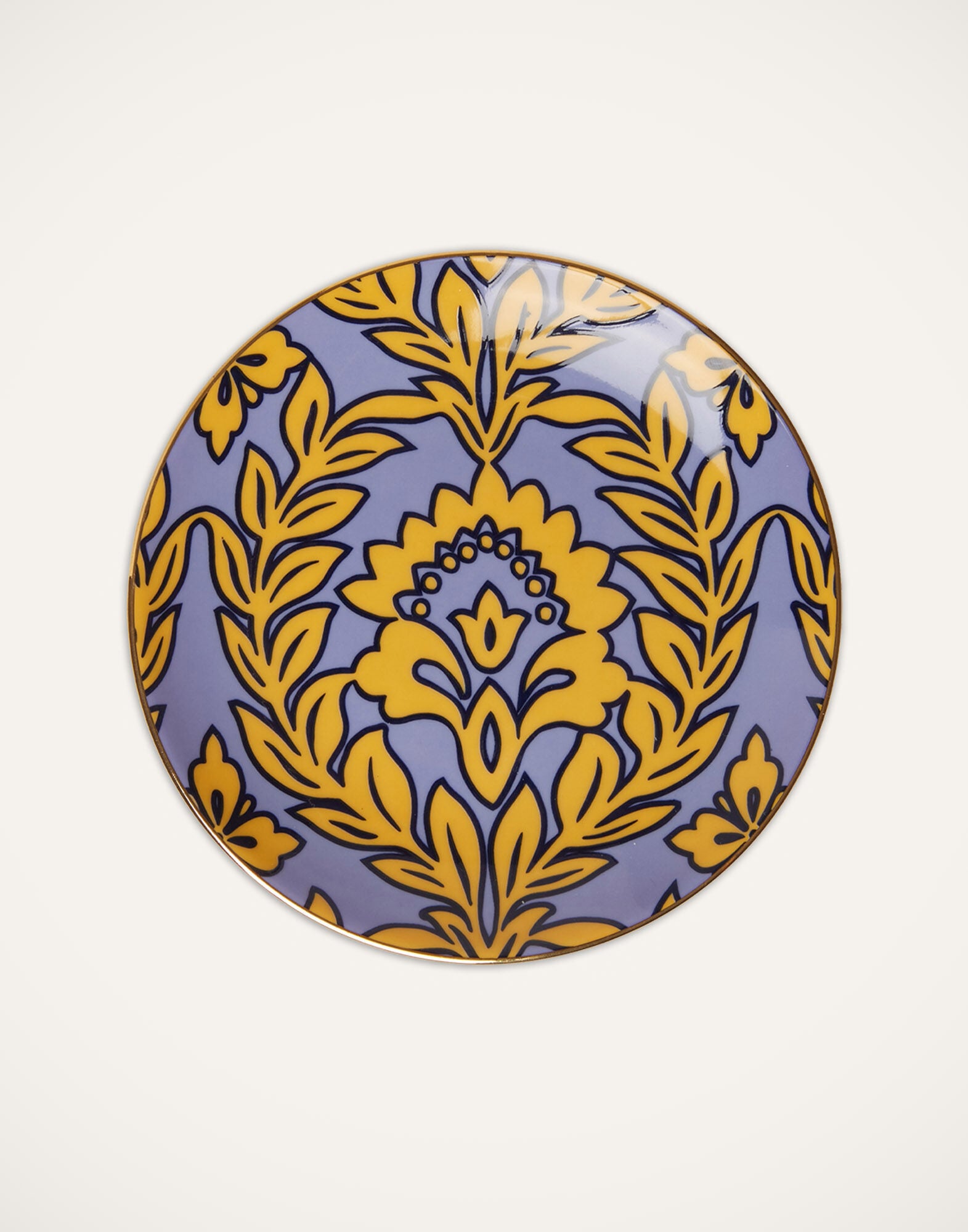 Side Plates Set Of 2 La DoubleJ: Yellow - Violet Garland Side Plates Set Of 2 La DoubleJ: Yellow - Violet Garland SID0002CER001