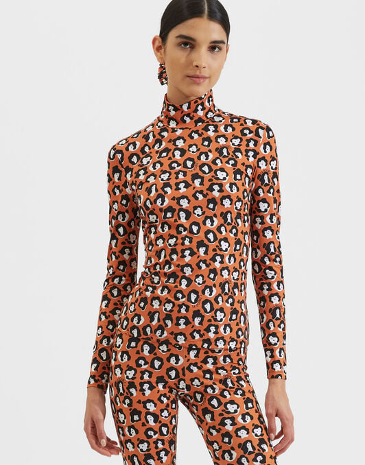 Turtleneck La DoubleJ: Lady Leopard Turtleneck La DoubleJ: Lady Leopard SHI0030JER005