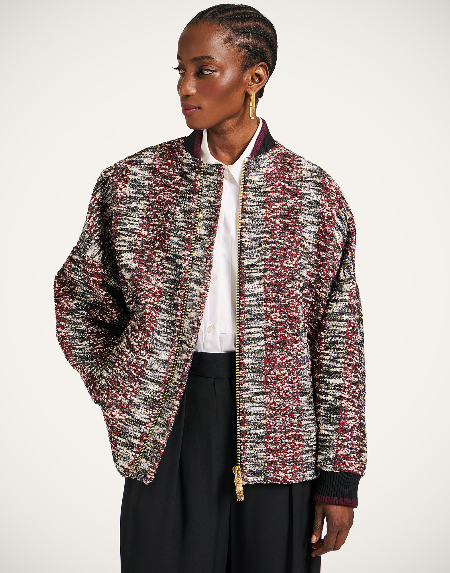 Brooklyn Bomber La DoubleJ: Multicolor Red & Black JAC0128WOL030