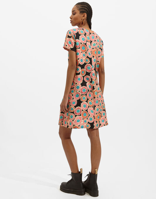 Mini Swing Dress La DoubleJ: Crazy Daisy Black Mini Swing Dress La DoubleJ: Crazy Daisy Black DRE0963SIL006