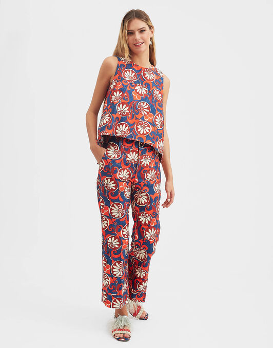 Hendrix Pants La DoubleJ: Moonflower Navy Hendrix Pants La DoubleJ: Moonflower Navy TRO0014COT005