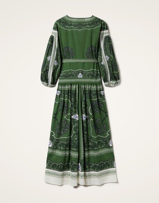 Viviana Dress La DoubleJ: Mirage Placée Green Viviana Dress La DoubleJ: Mirage Placée Green DRE0716COT056