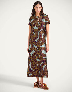 Swing Dress La DoubleJ: Montecarlo Dusty Blue DRE0001JCQ097