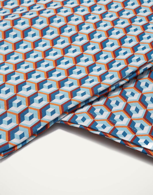 Medium Tablecloth (180x280) La DoubleJ: Cubi Blu TBC0002LIN001