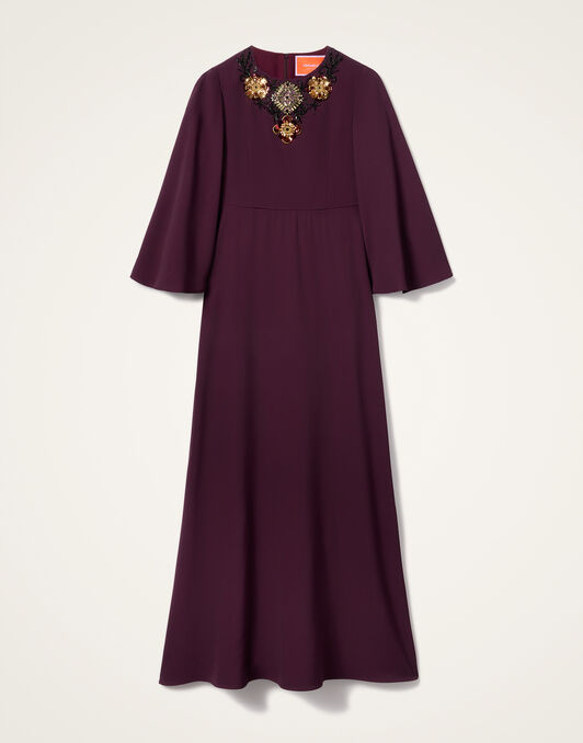 Long Sorella Dress La DoubleJ: Solid Burgundy DRE0975SAB001