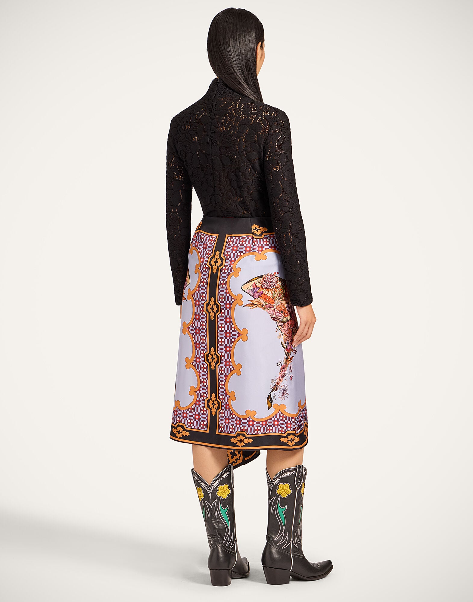 Scarf Skirt La DoubleJ: Mariposa Placée Celeste Scarf Skirt La DoubleJ: Mariposa Placée Celeste SKI0160SIL006