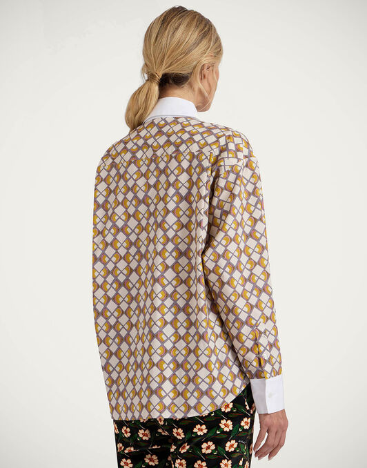 Peggy Shirt La DoubleJ: Half-Light Micro Cream Peggy Shirt La DoubleJ: Half-Light Micro Cream SHI0115COT001