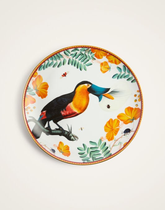 Decorative Plate La DoubleJ: Floroucan Ivory DPL0001CER001