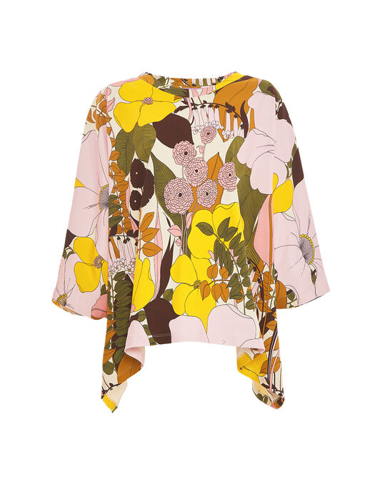 Meditation Poncho La DoubleJ: Big Flower Rose Meditation Poncho La DoubleJ: Big Flower Rose TOP0055INT001