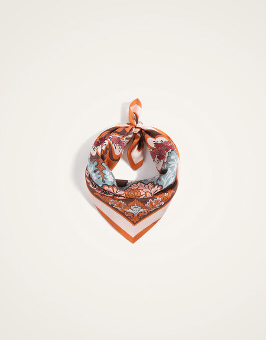 Foulard 45 La DoubleJ: Chamberlain Placée Orange Foulard 45 La DoubleJ: Chamberlain Placée Orange SCA0065SIL006