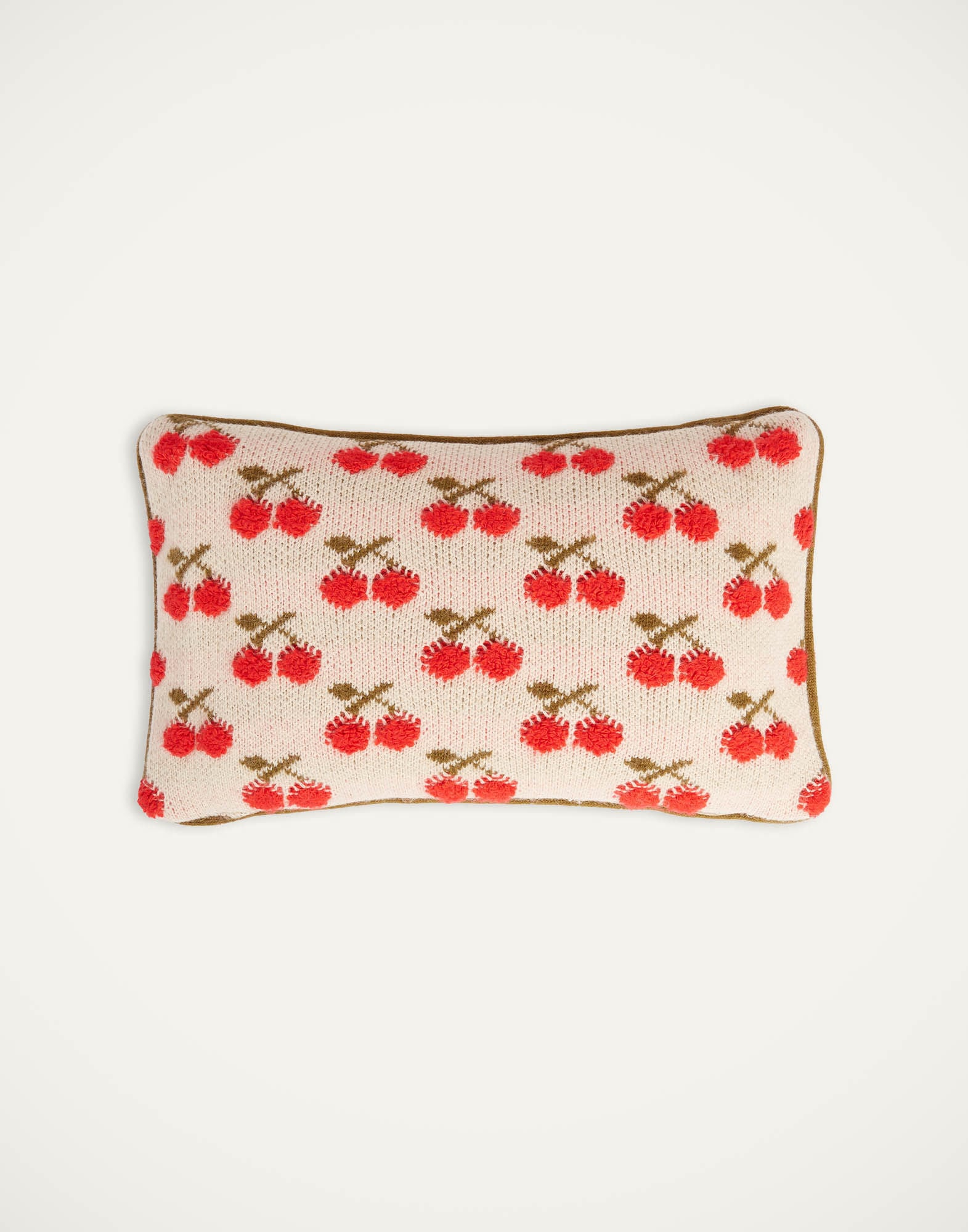 Cherry Knitted Cushion La DoubleJ: Off White Cherry Knitted Cushion La DoubleJ: Off White CUS0017KNI092