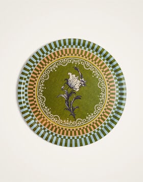 Large Round Printed Tray La DoubleJ: Nymph Bloom Fiesole Green TRA0006WOD001